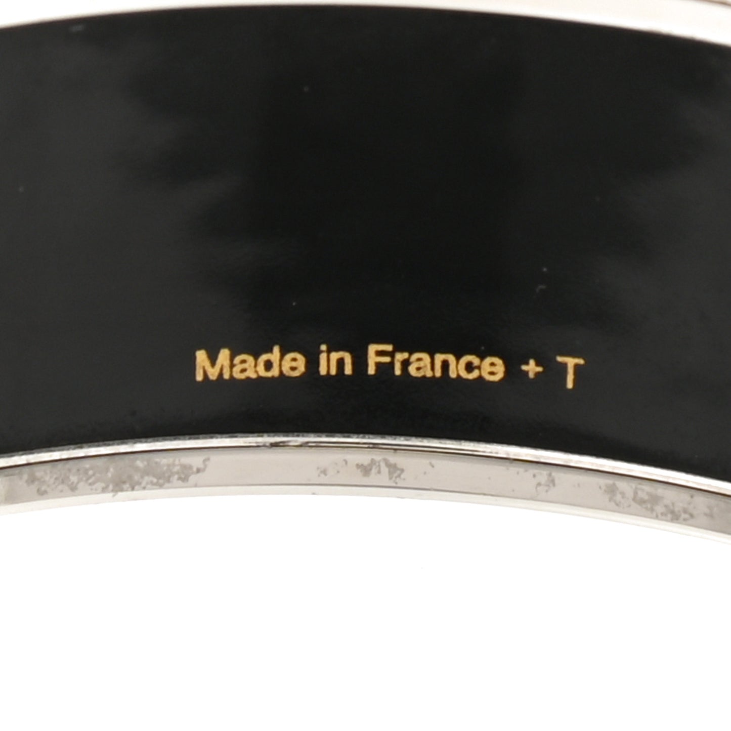 Enamel Printed Wide Les Leopards Positif Negatif Bracelet 65 Black