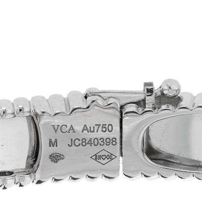 Van Cleef & Arpels 18K White Gold Perlee Signature Bangle Bracelet M 3 of 3