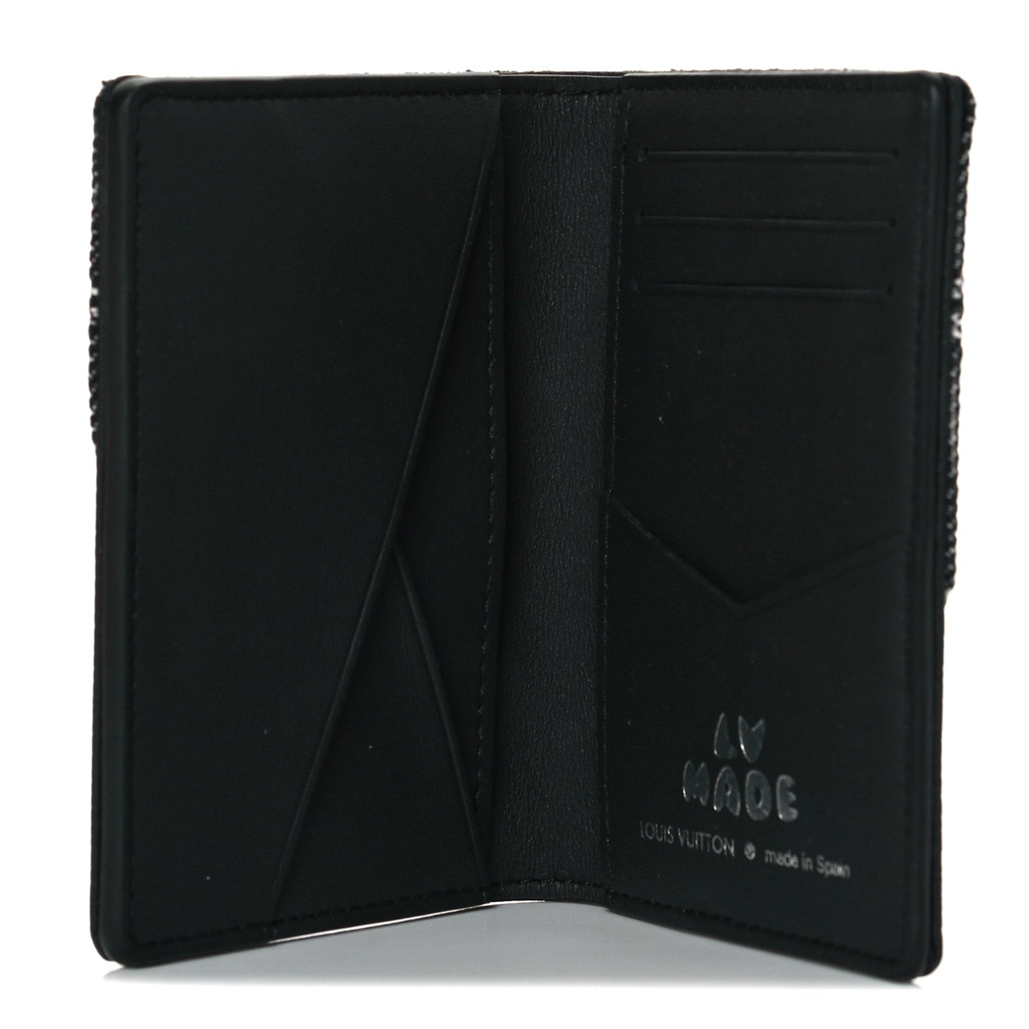 Louis Vuitton X NIGO Taurillon Monogram Denim Drip Pocket Organizer Black 5 of 8