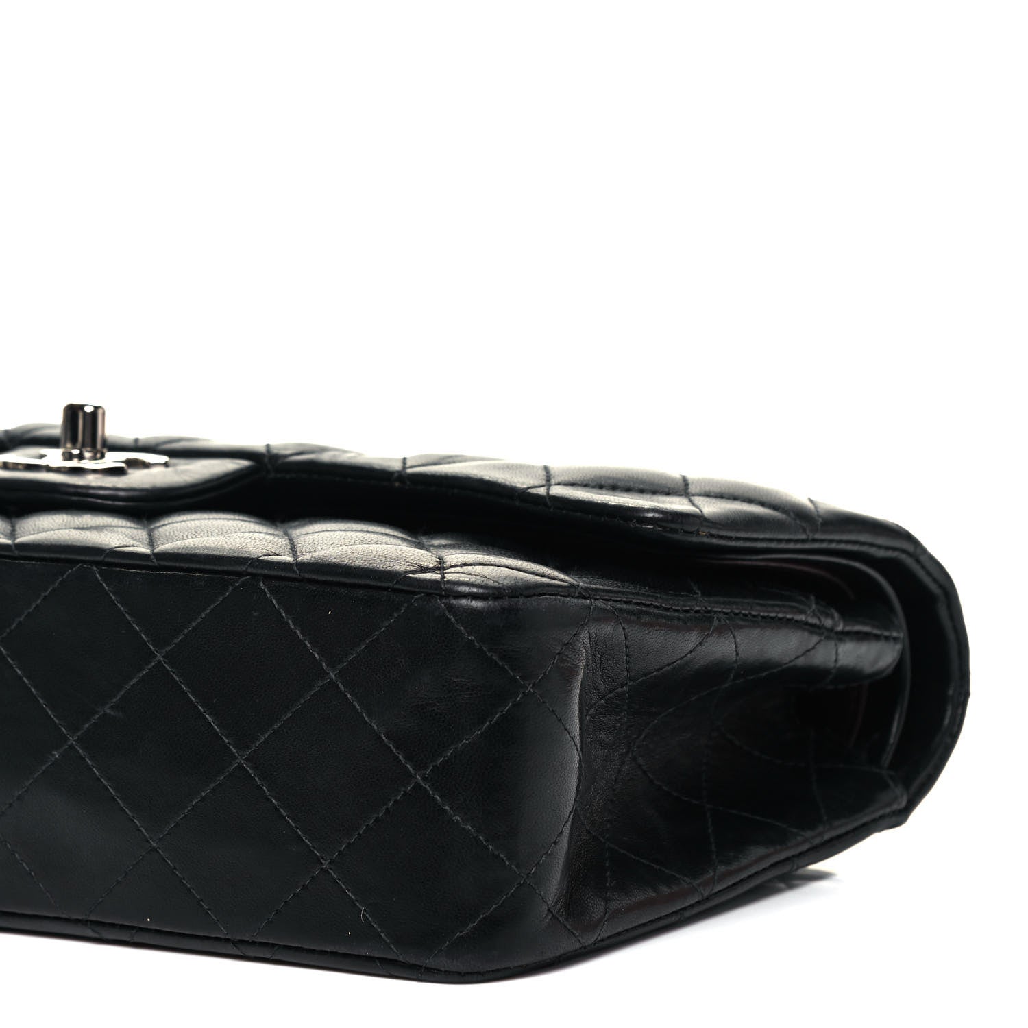 Chanel Lambskin Quilted Medium Double Flap Black 9 of 9