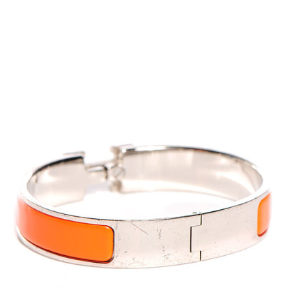 Hermes Enamel Narrow Clic Clac H Bracelet PM Orange 3 of 5