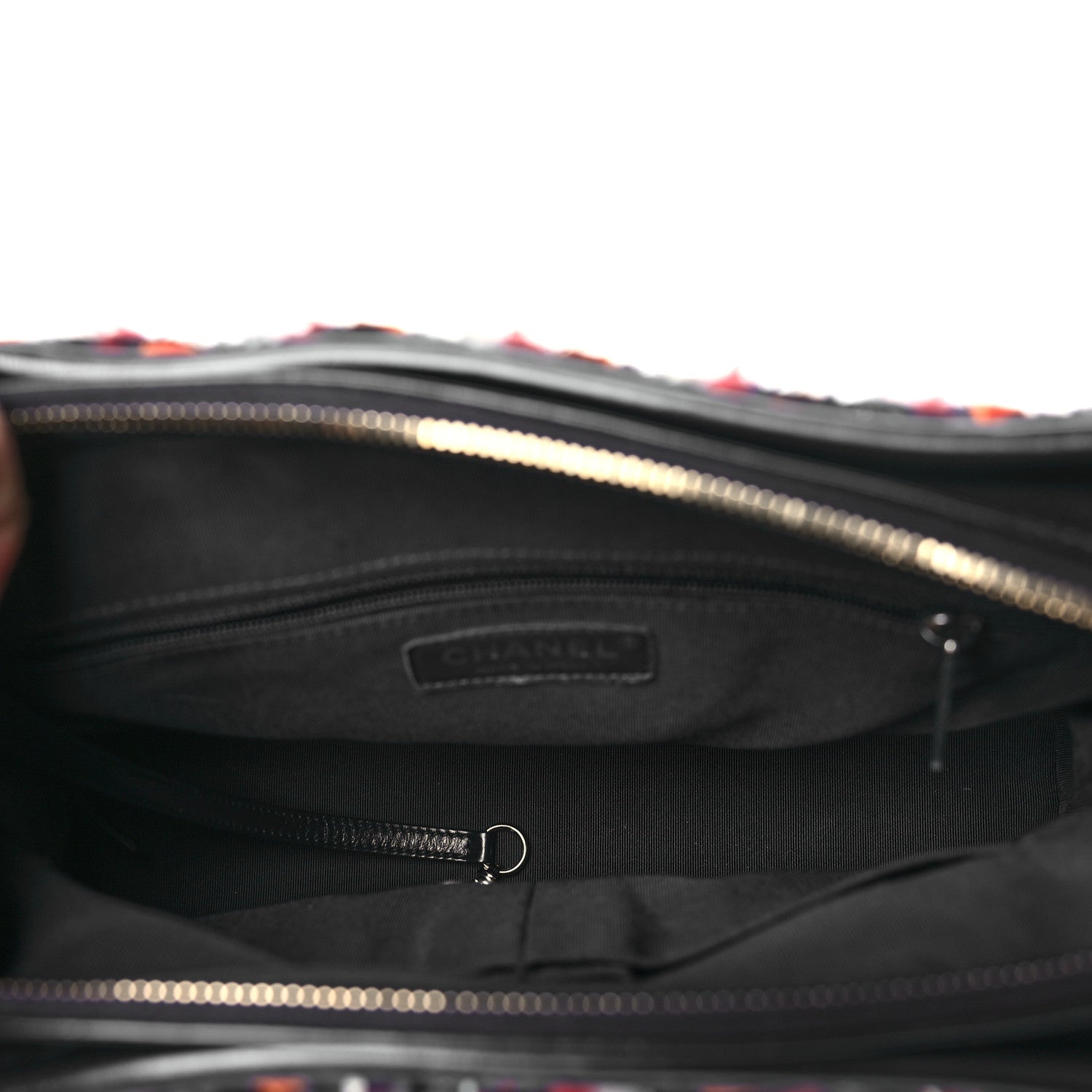 Chanel Tweed Calfskin Medium Gabrielle Hobo Black Red Blue 5 of 11