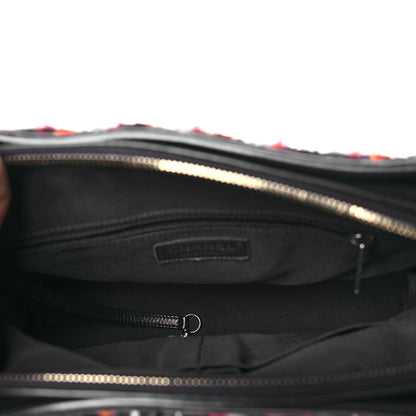 Chanel Tweed Calfskin Medium Gabrielle Hobo Black Red Blue 5 of 11
