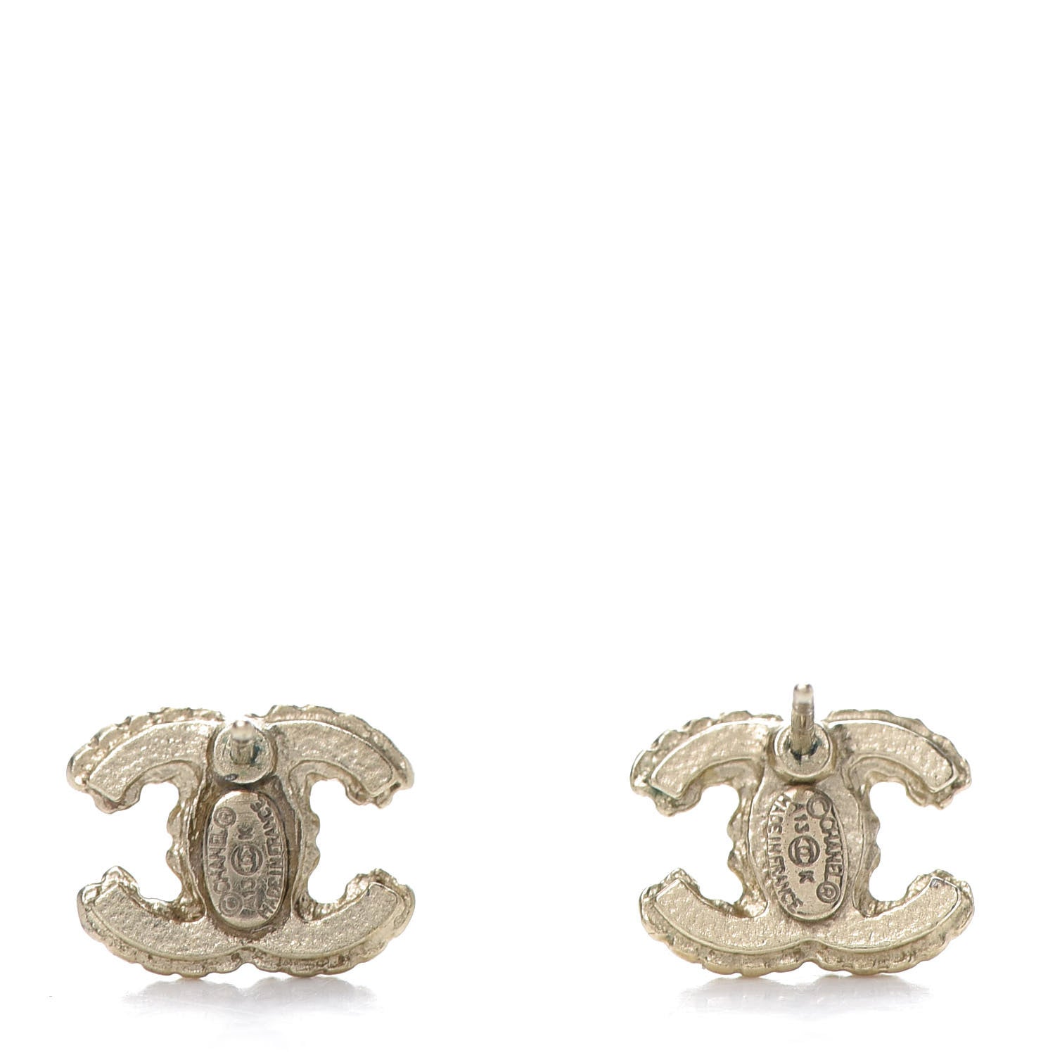 Chanel Crystal Mini CC Earrings Gold 6 of 7