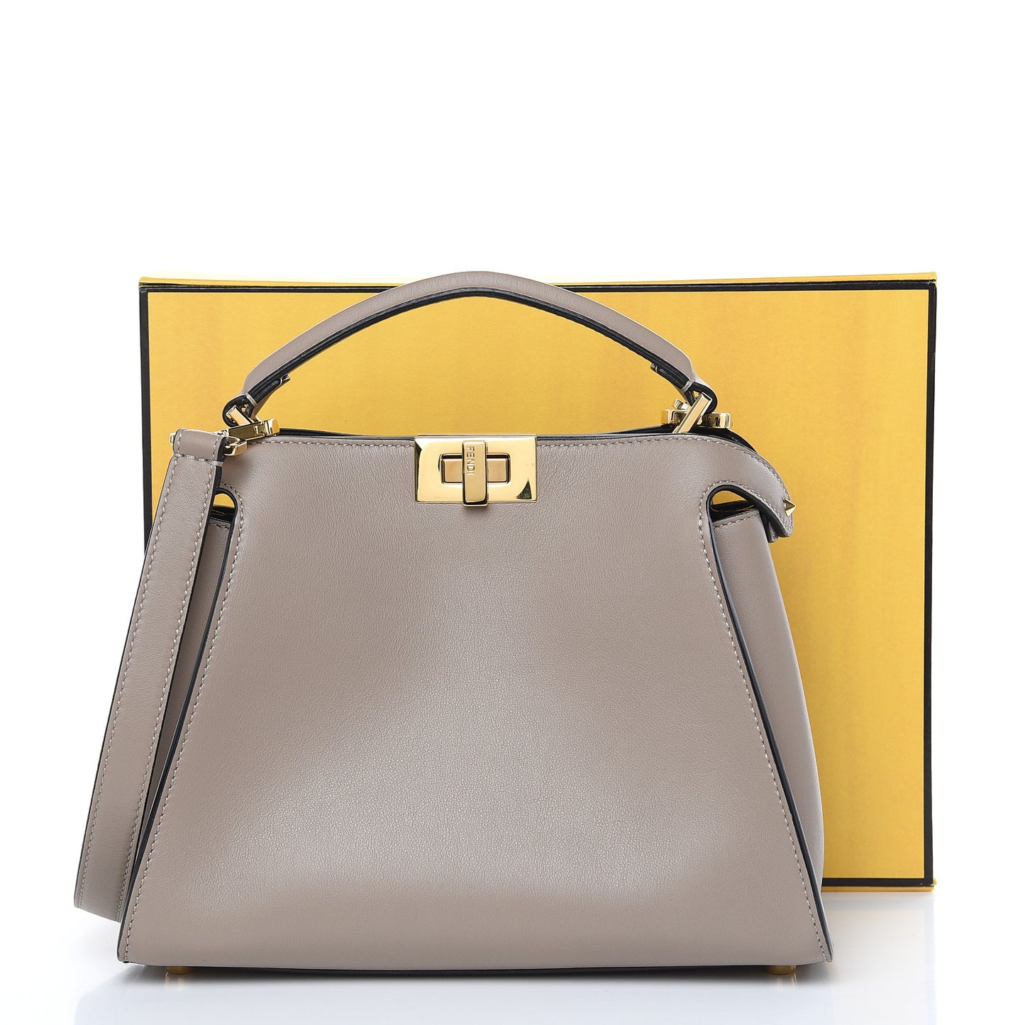 Vitello Medium Peekaboo Iconic Essentially Satchel Grey