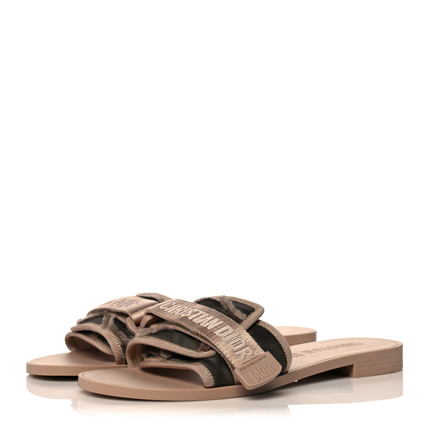 Nylon Camouflage Dio(r)evolution Slide Sandals 39 Nude