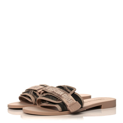 Christian Dior Nylon Camouflage Dio(r)evolution Slide Sandals 39 Nude 3 of 10