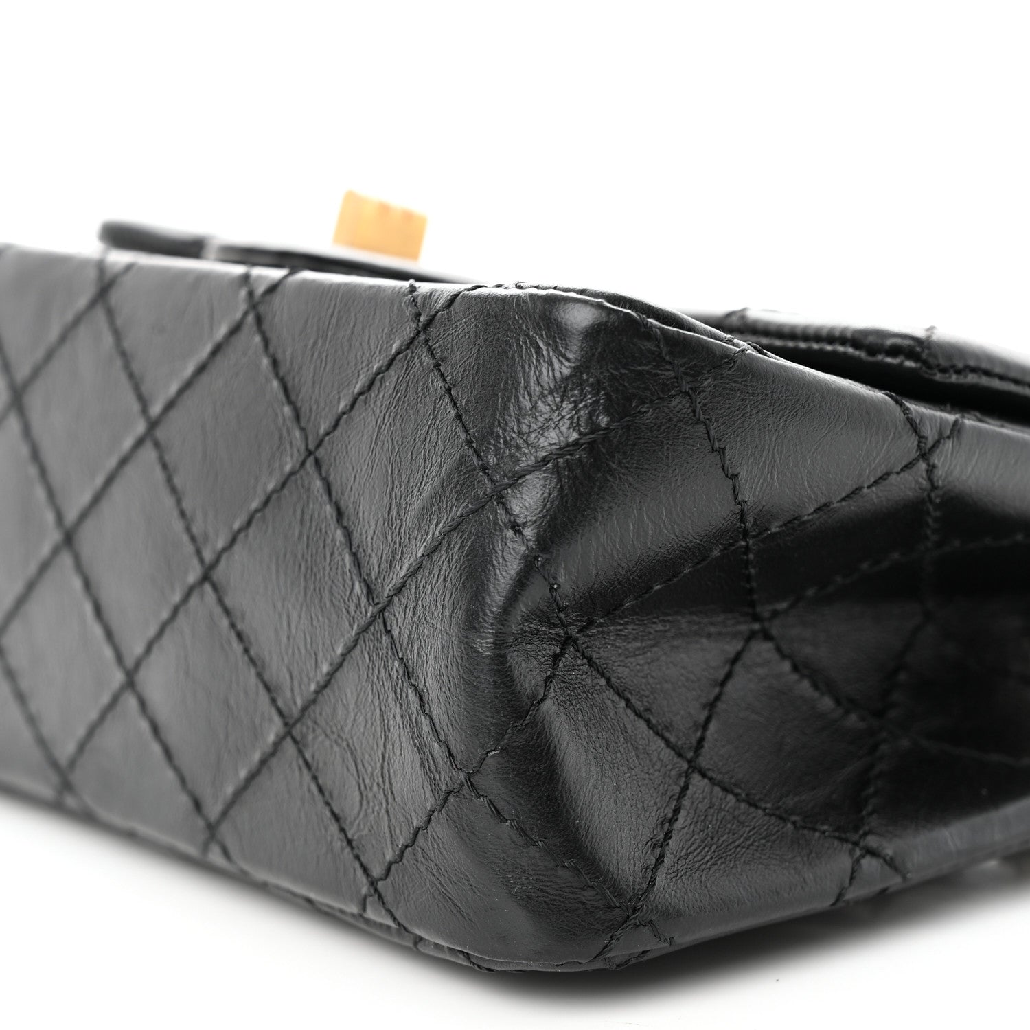 Chanel Aged Calfskin Quilted 2.55 Reissue Mini Flap Black 10 of 13