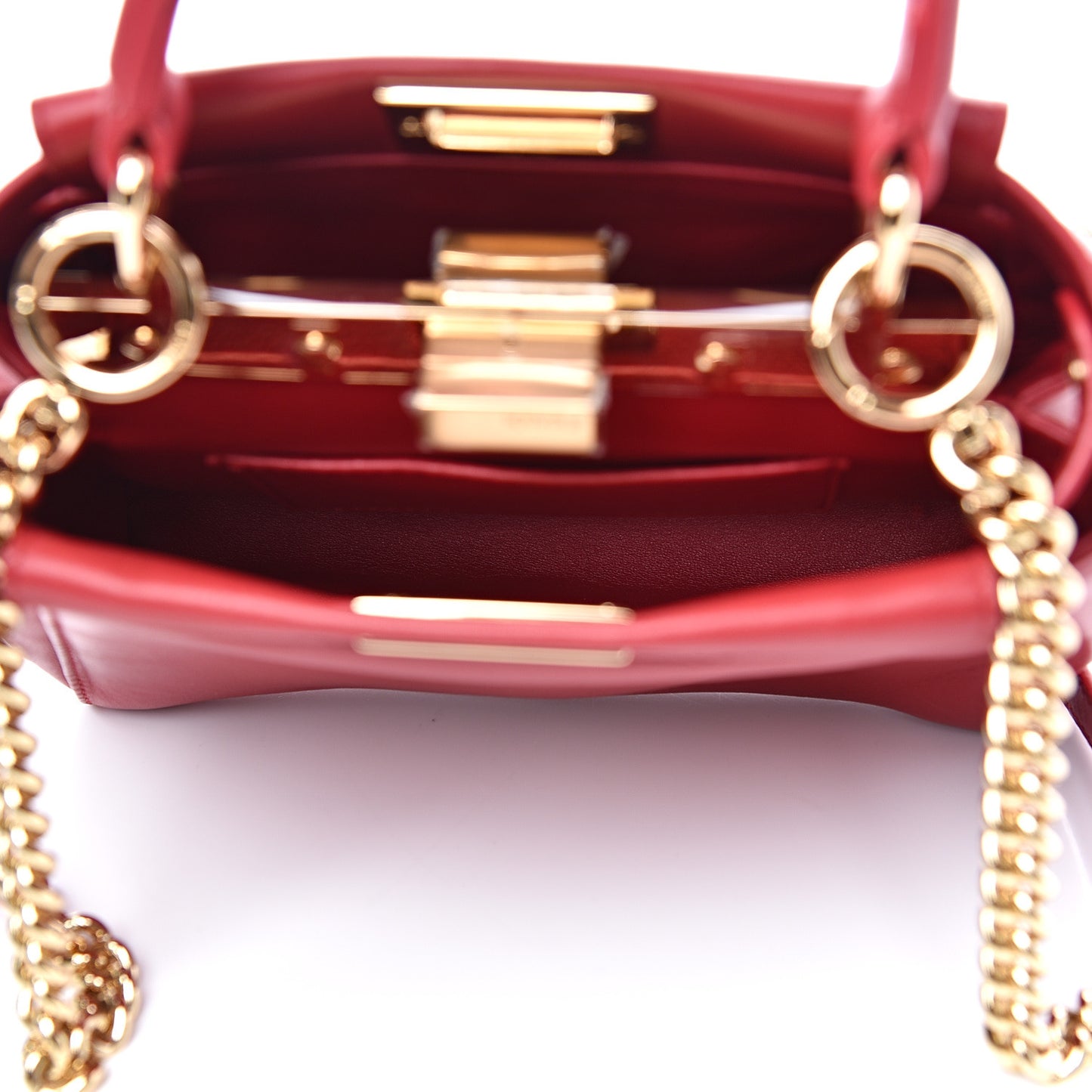 Nappa Crystal Stars Studded XS Peekaboo Iconic Satchel Fragola