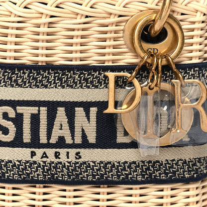 Christian Dior Wicker Oblique Mini Lady Dior Bag Blue 7 of 9