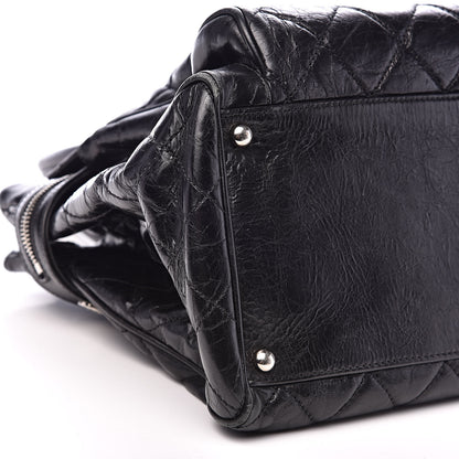 Chanel Glazed Calfskin Quilted Large New Portobello Tote Black 8 of 13