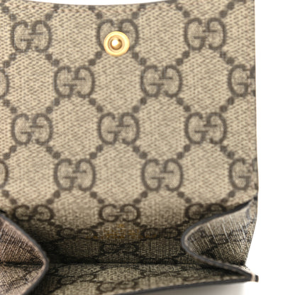 Gucci X BALENCIAGA GG Supreme Monogram Card Case Wallet Beige Ebony 6 of 7