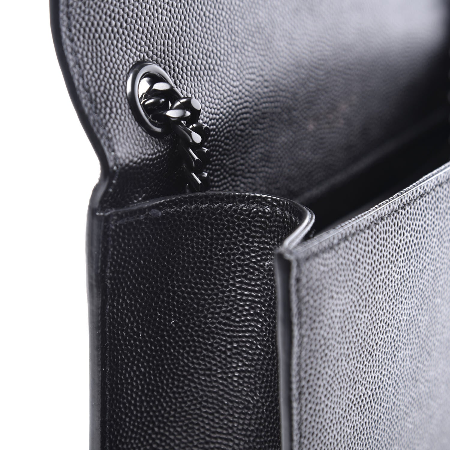 Saint Laurent Grain De Poudre Small Monogram Kate Satchel Black 9 of 10