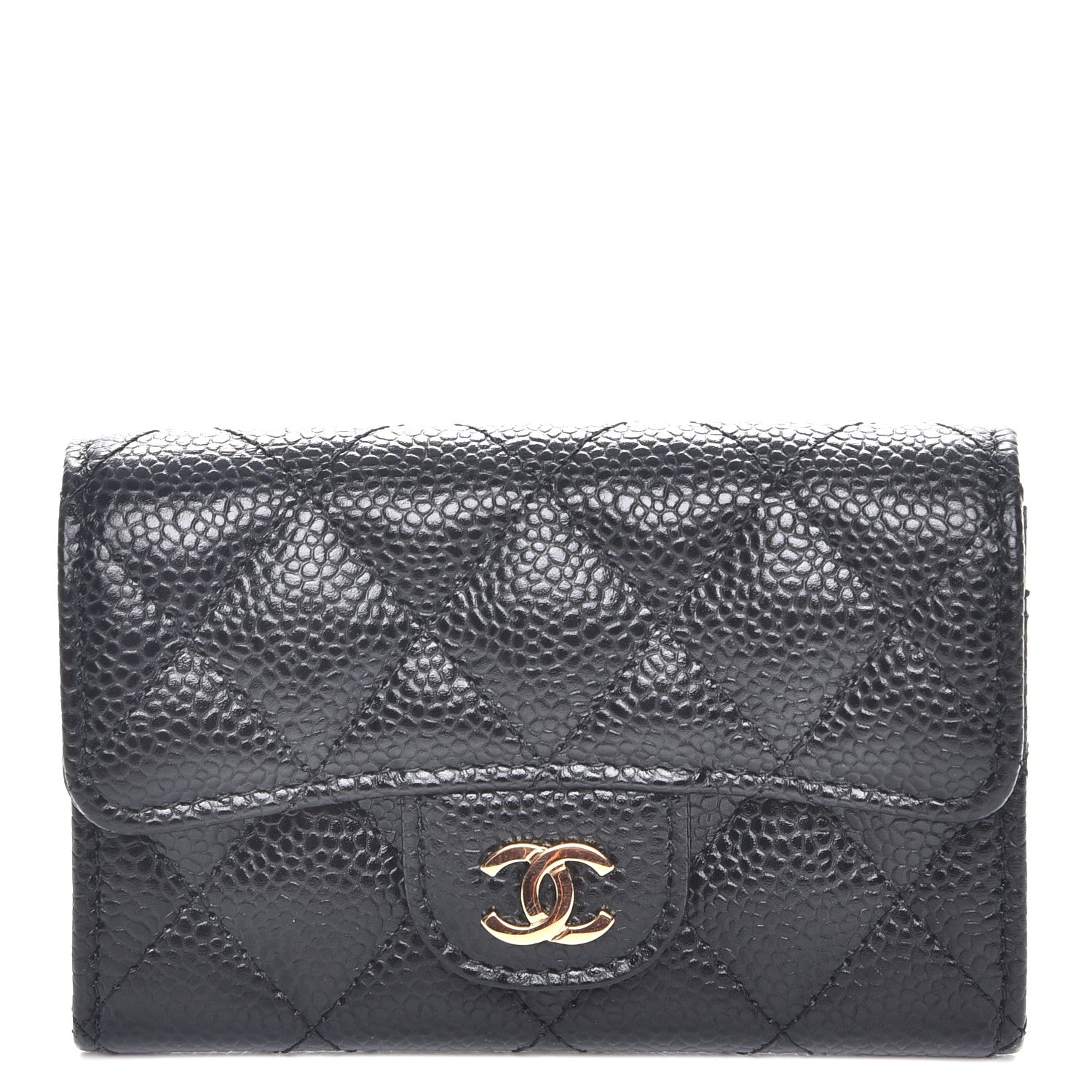 Chanel Caviar Quilted Flap Card Holder Black 1 of 8