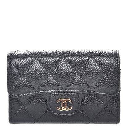 Chanel Caviar Quilted Flap Card Holder Black 1 of 8