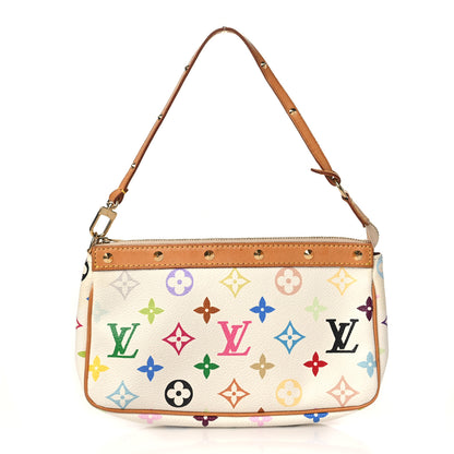 Louis Vuitton Monogram Multicolor Pochette Accessories White 1 of 10