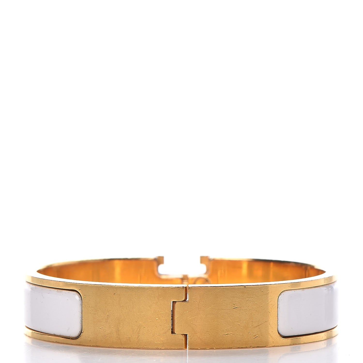Hermes Enamel Narrow Clic Clac H Bracelet PM White 3 of 6