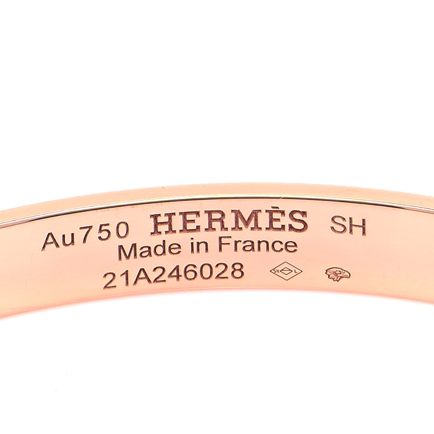 Hermes 18K Rose Gold PM Collier De Chien Bracelet SH 4 of 5