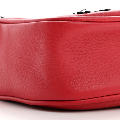 Alexander McQueen Calfskin Embroidered Rooster Mini Camera Bag Red 8 of 10