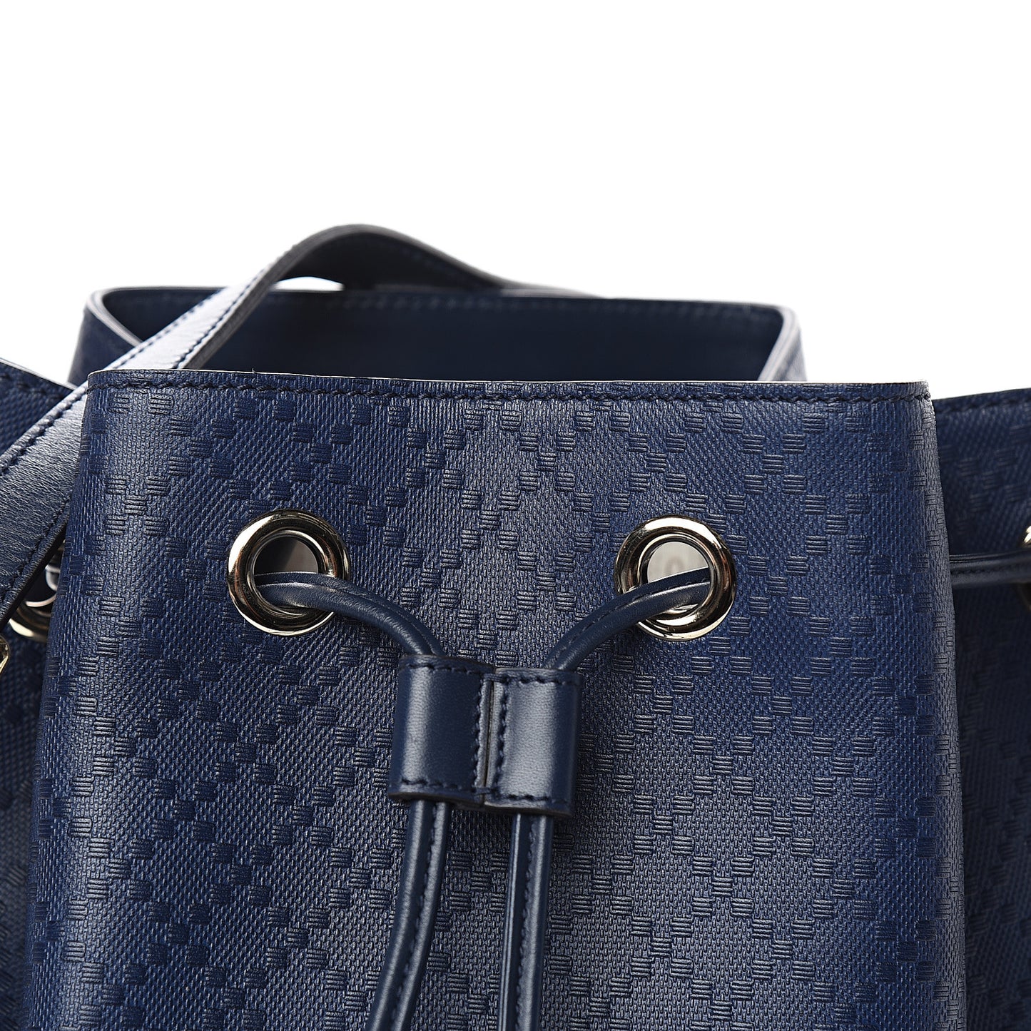 Hilary Lux Bright Diamante Medium Bucket Bag Classic Marine