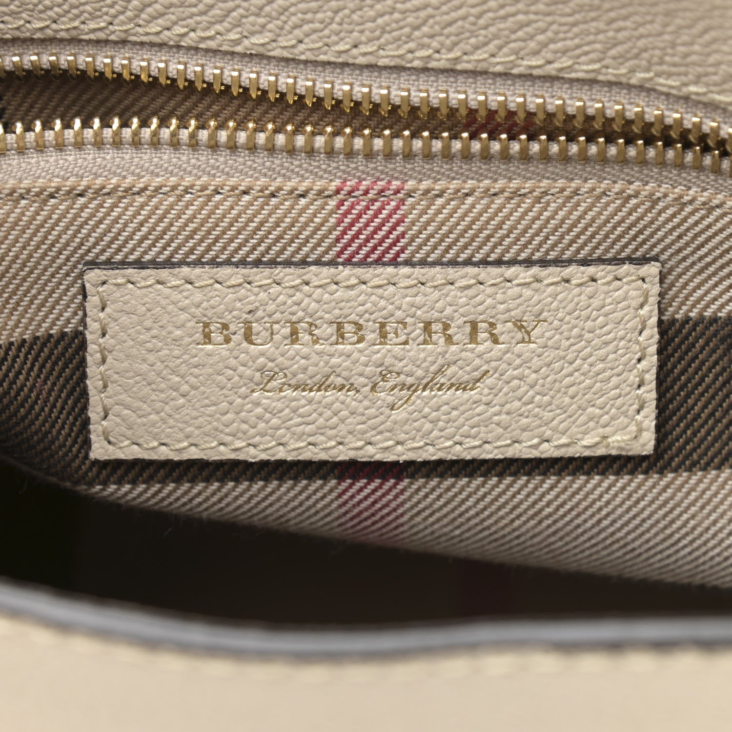 Burberry Soft Grain Calfskin Small Buckle Tote Limestone 6 of 12