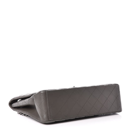 Chanel Lambskin Quilted Maxi Single Flap Dark Grey 4 of 15