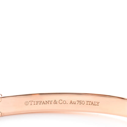 Tiffany 18K Rose Gold Wide T T1 Hinged Bangle Bracelet 3 of 4