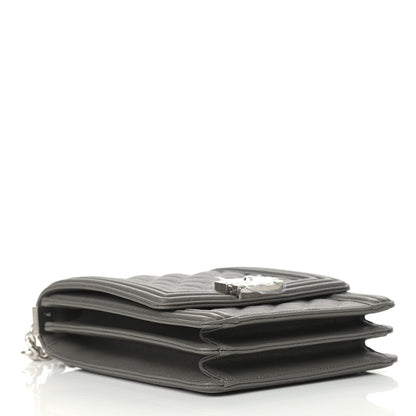 Chanel Caviar Quilted North South Boy Flap Grey 4 of 9