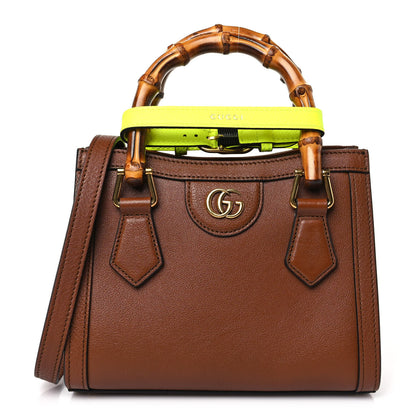 Gucci Wonka Grain Calfskin Mini Diana Tote Bag Cuir Yellow Fluo 1 of 9
