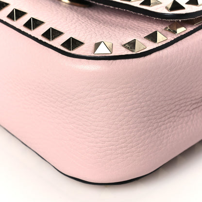 Valentino Garavani Grainy Calfskin Small Rockstud Top Handle Bag Rose Quartz 9 of 9