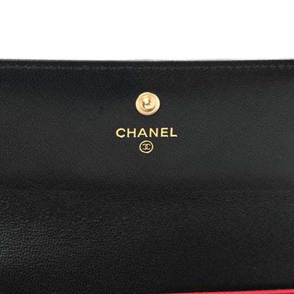 Chanel Shiny Goatskin Quilted Chanel 19 Flap Wallet Black 6 of 8