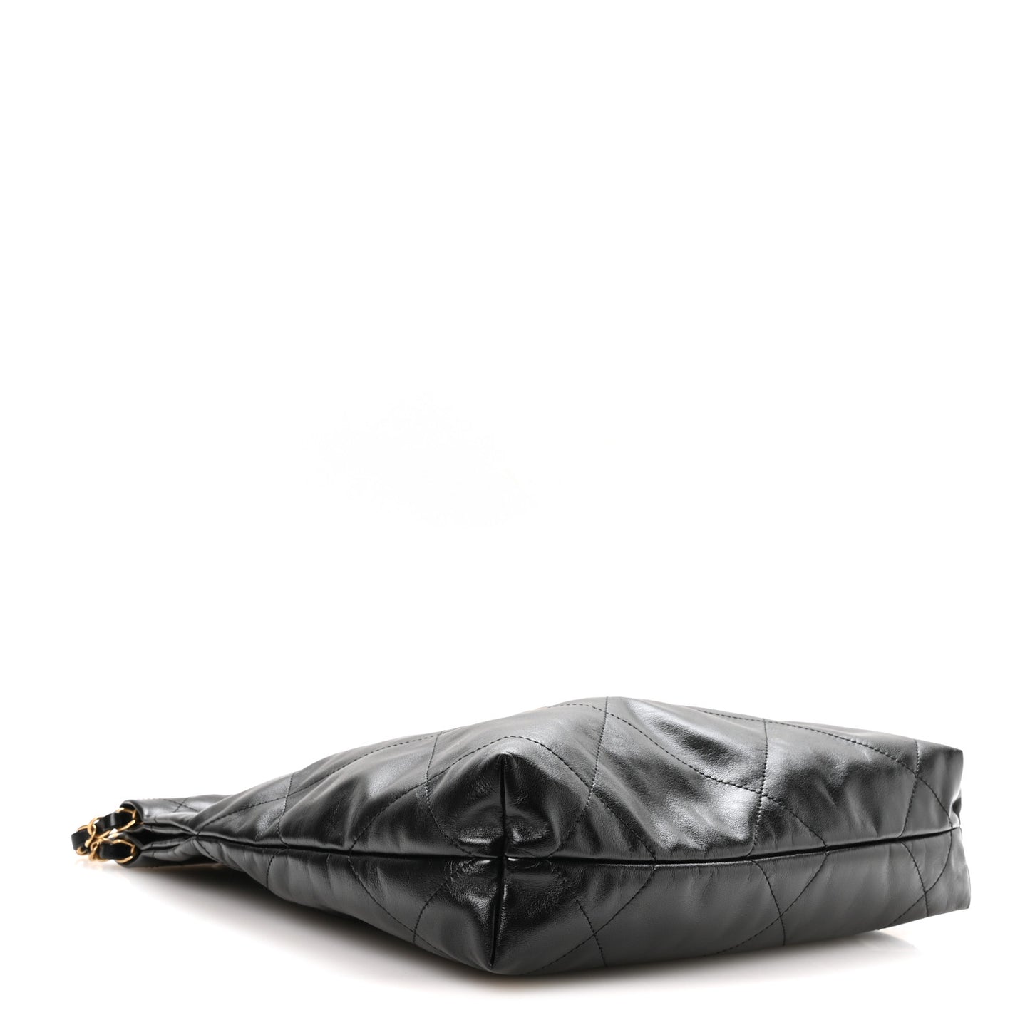 Shiny Calfskin Quilted Small Chanel 22 Black