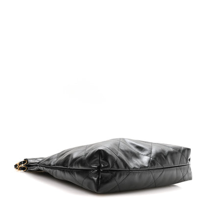 Chanel Shiny Calfskin Quilted Small Chanel 22 Black 5 of 11