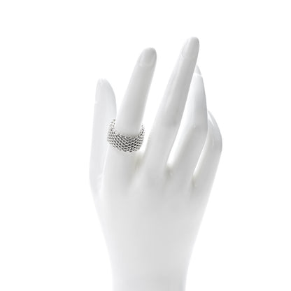Tiffany Sterling Silver Somerset Mesh Ring 57 8 2 of 4