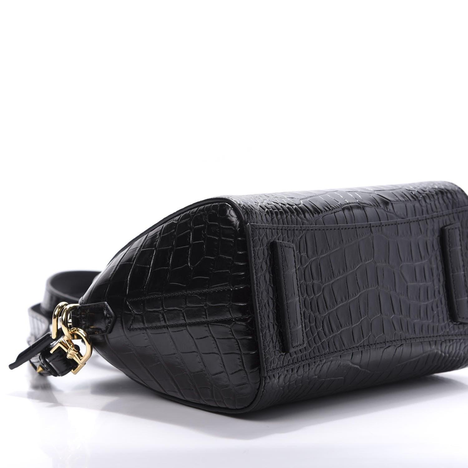 Givenchy Calfskin Crocodile Embossed Mini Antigona Black 8 of 10