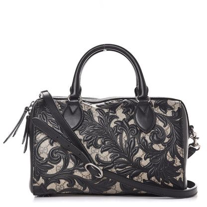 Gucci GG Supreme Monogram Arabesque Small Boston Black 1 of 8