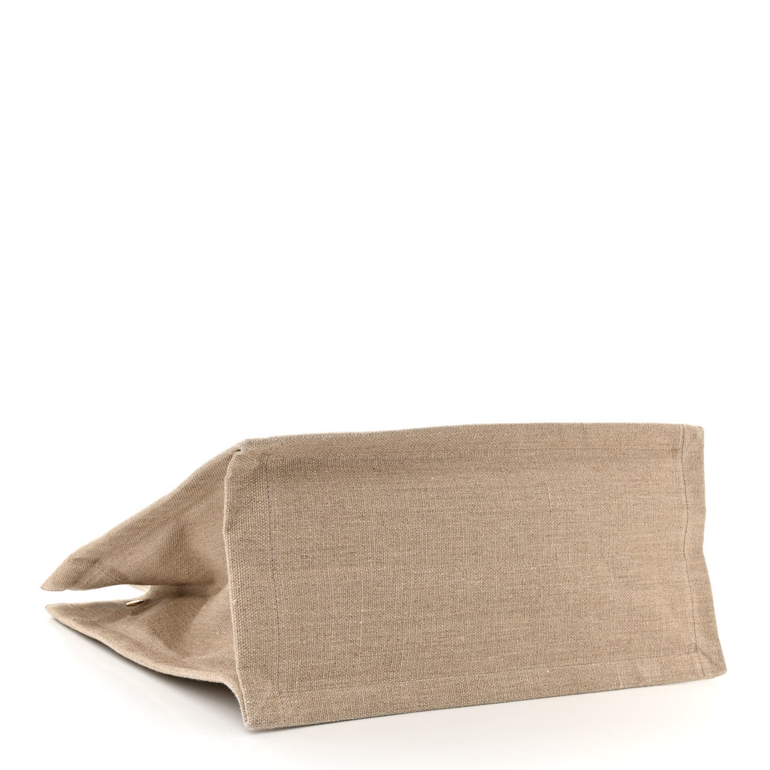 Saint Laurent Linen Calfskin Small Rive Gauche Tote Beige Sea Salt 4 of 10