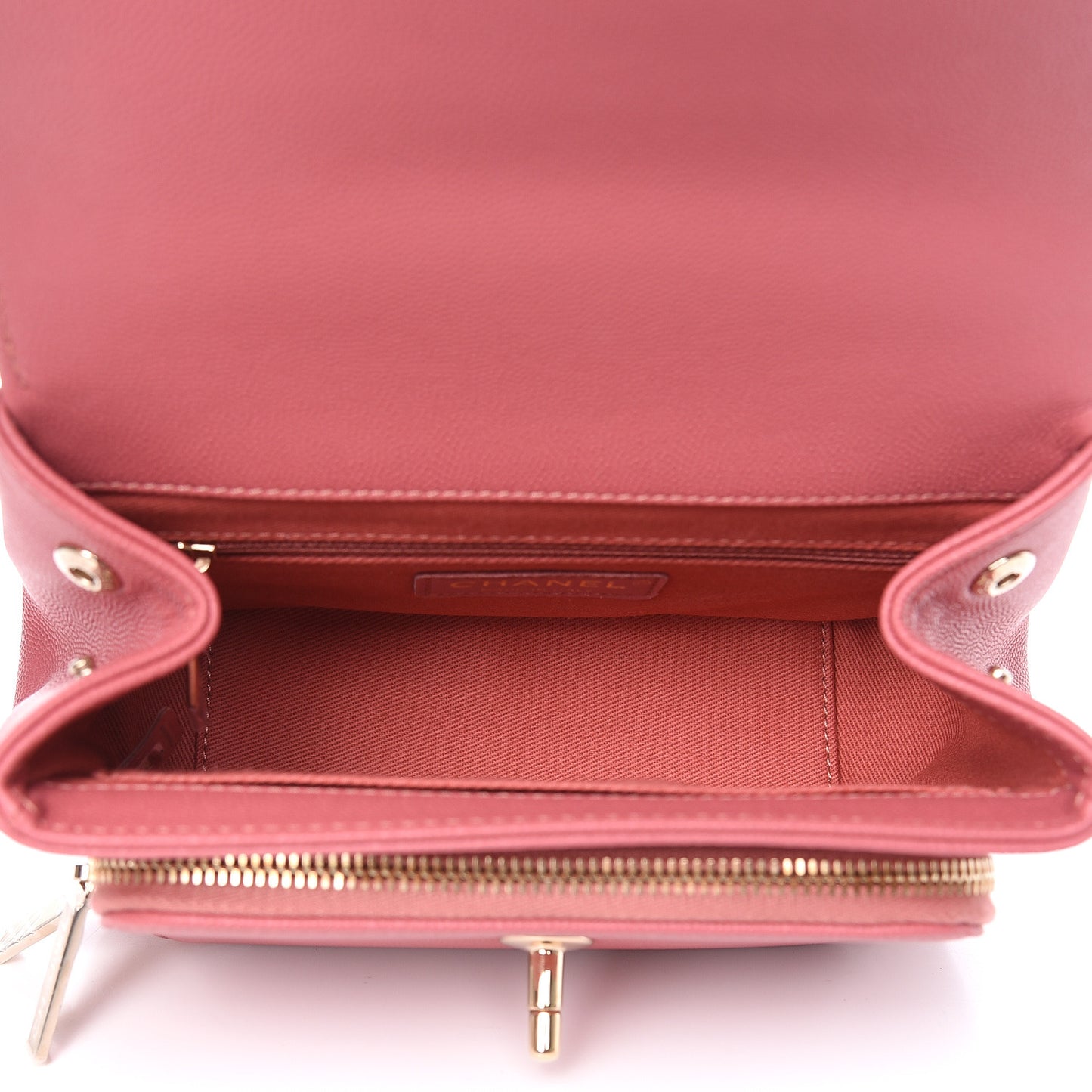 Caviar Quilted Small Business Affinity Flap Pink