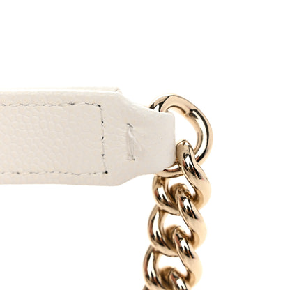 Chanel Caviar Quilted Boy Wallet On Chain WOC White 12 of 12