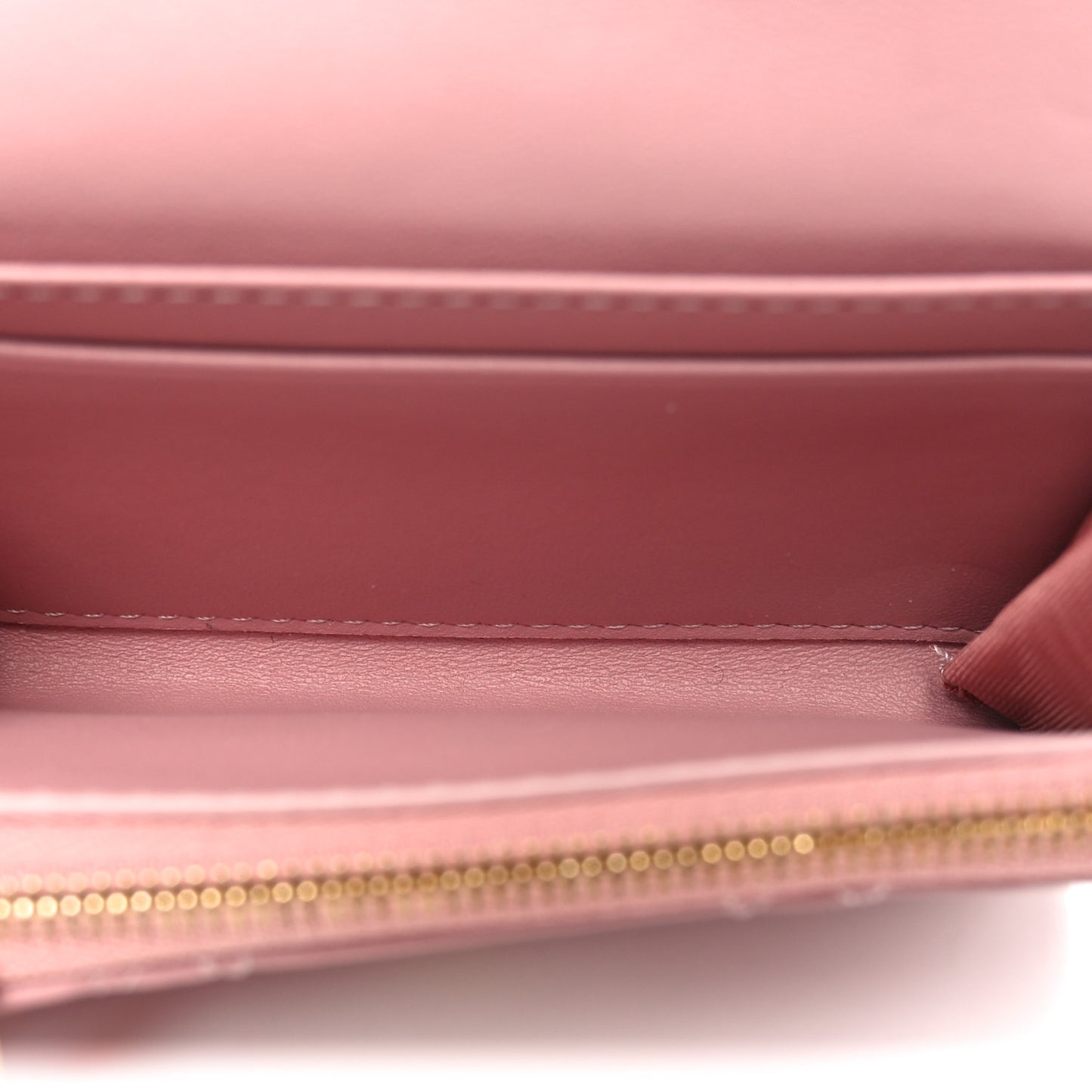 Lambskin Cannage Miss Dior Glycine Wallet Pink