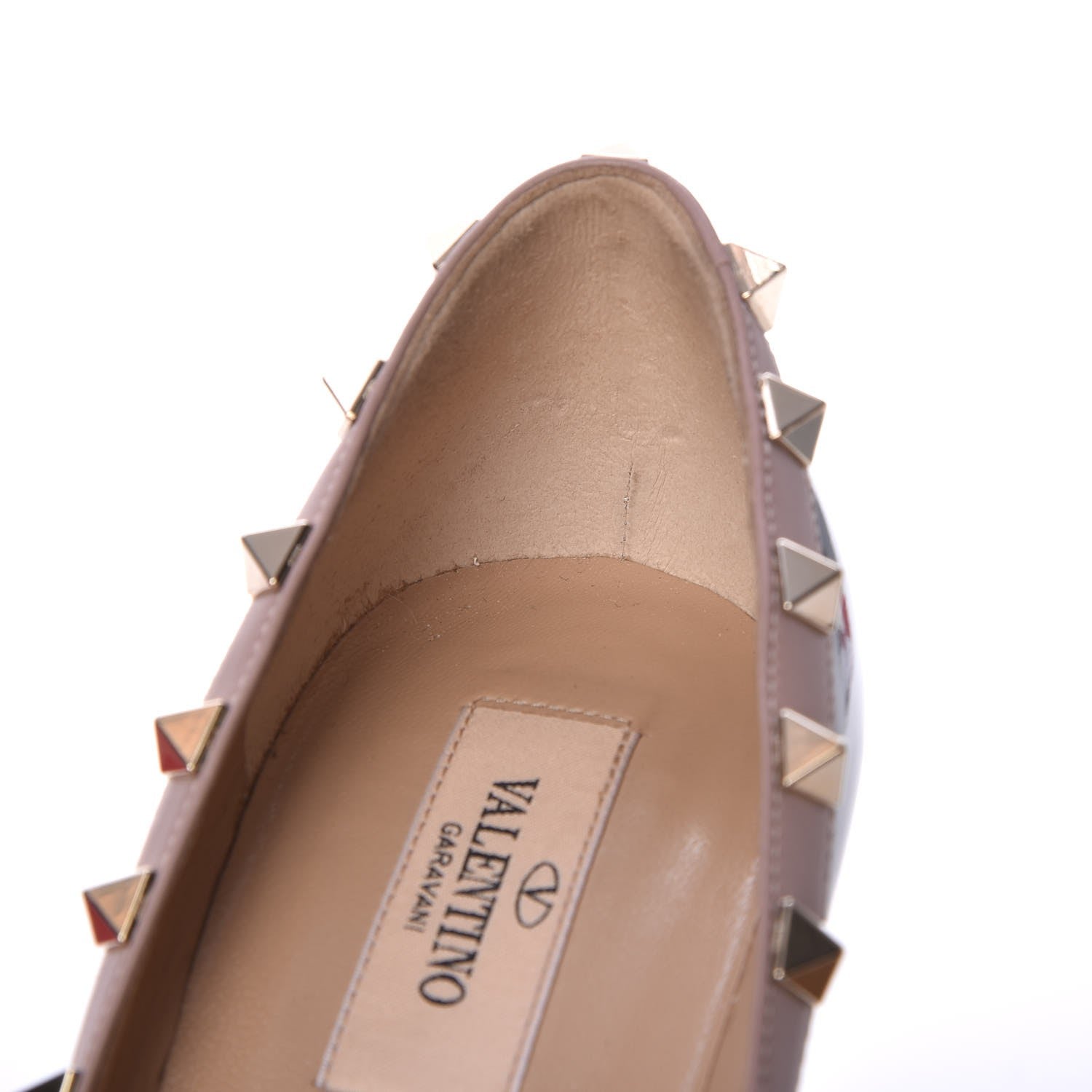 Valentino Garavani Patent Rockstud 100mm Pumps 38 Light Stone Poudre 10 of 11