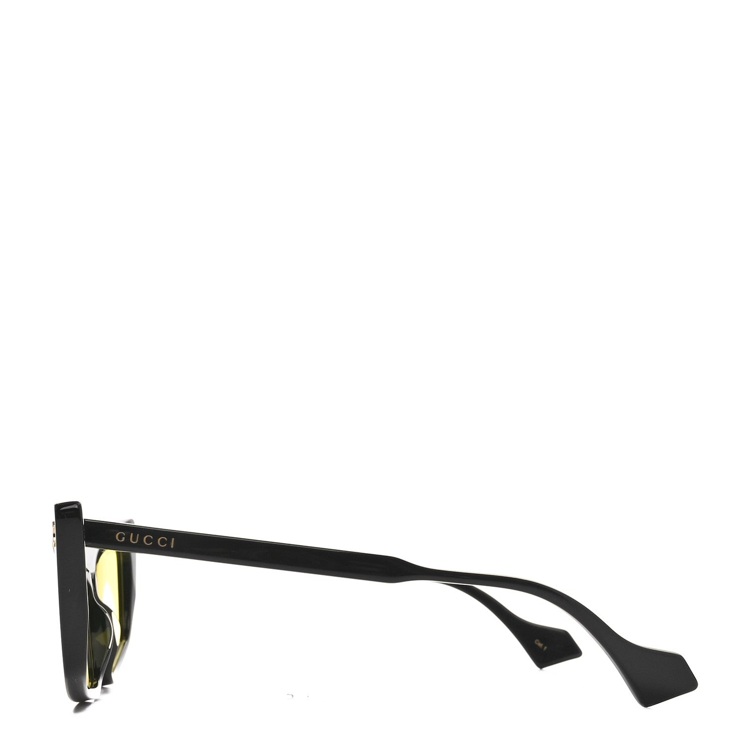 Gucci Acetate Cat Eye Sunglasses GG0626S Black Yellow 3 of 7