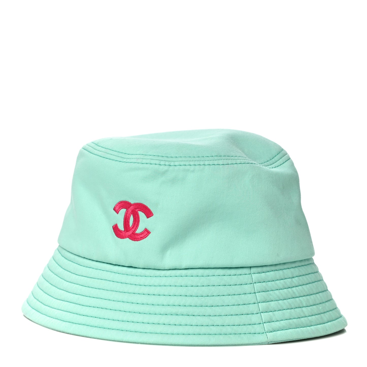Cotton CC Cloche Bucket Hat S Turquoise Fuchsia