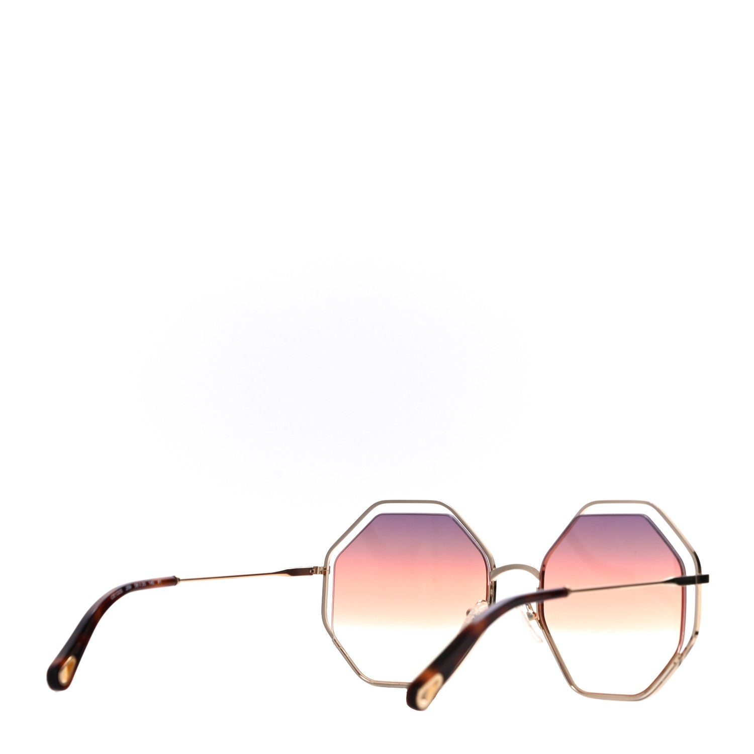 Chloe Octagonal Sunglasses CE132S Gold 3 of 7