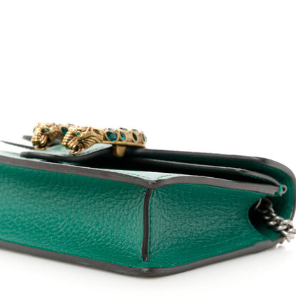 Gucci Dollar Calfskin Crystal Super Mini Dionysus Shoulder Bag Emerald 9 of 10