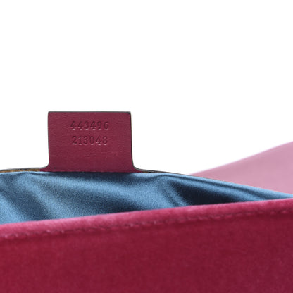 Gucci Velvet Matelasse Blind for Love Embroidered Medium GG Marmont Shoulder Bag Light Raspberry Rose Multicolor 7 of 12