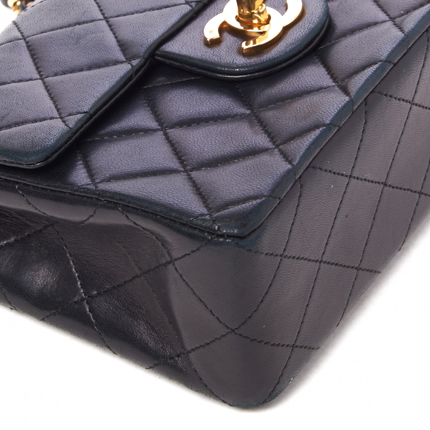 Chanel Lambskin Quilted Mini Square Flap Black 6 of 9