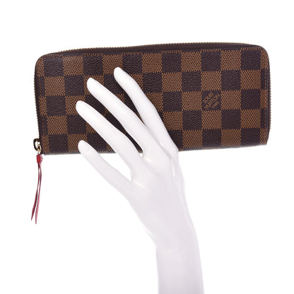 Louis Vuitton Damier Ebene Clemence Wallet Cherry 2 of 7