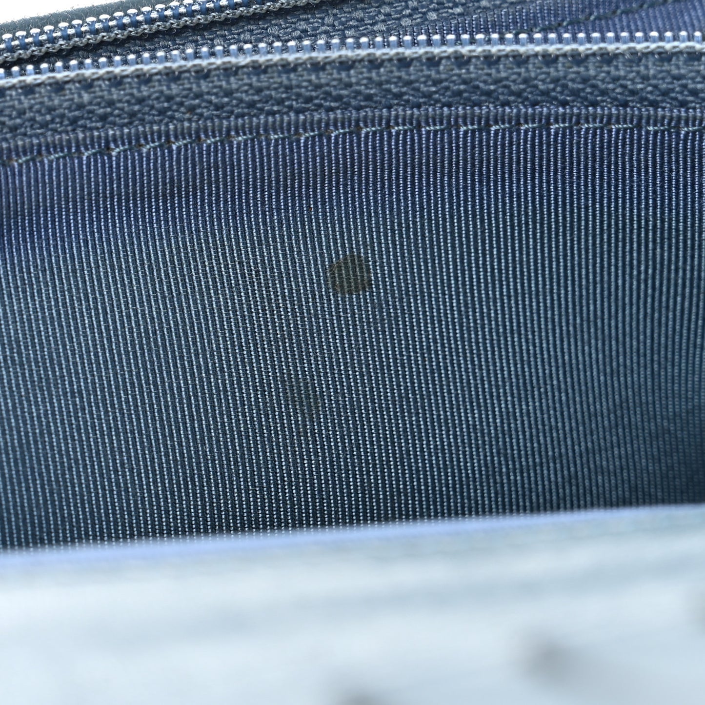 Lambskin Quilted Yen Wallet Blue