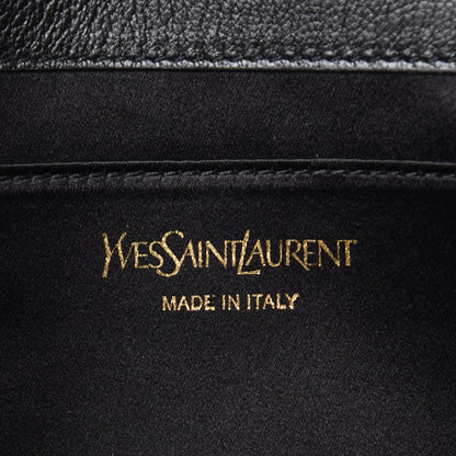 Saint Laurent Calfskin Monogram Large Belle De Jour Clutch Black 6 of 13